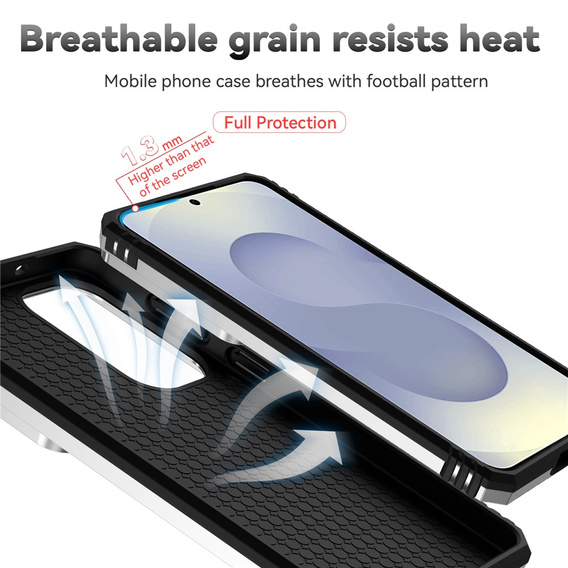 Etui pancerne do Samsung Galaxy S26 Plus, CamShield Slide, srebrne