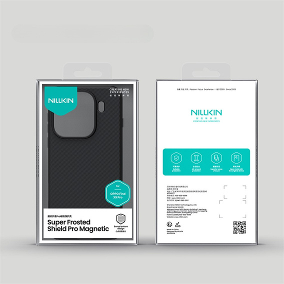 Etui Nillkin Frosted Shield Pro MagSafe do Oppo Find X9 Pro – czarne