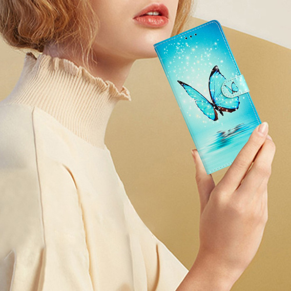 Etui z klapką do Xiaomi 13 Lite, Wallet, Butterfly niebieskie
