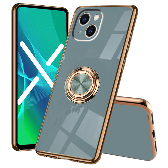 Etui do iPhone 14 Plus, Electro Ring, szare