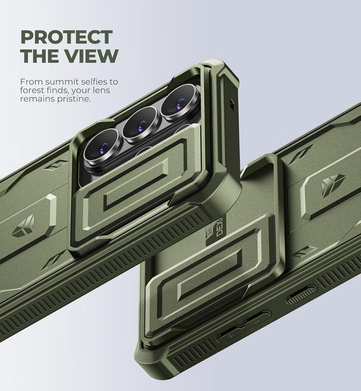 Etui pancerne do Samsung Galaxy S26 Ultra, Dexnor Full Body (Two Frames), zielone