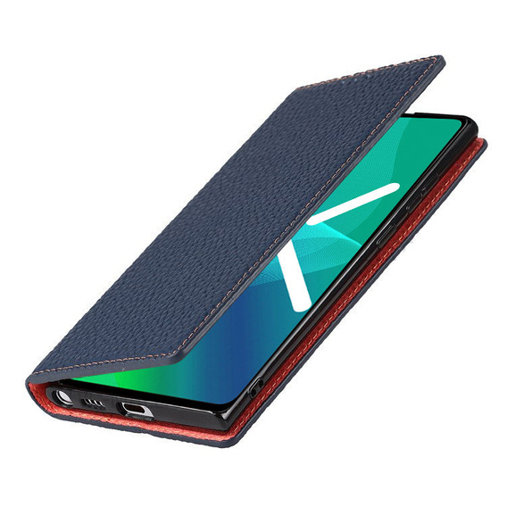 Skórzane etui do Samsung Galaxy S22, ERBORD Grain Leather, granatowe