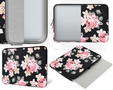 Etui na Laptopa 13" z Nadrukiem Różanym - Czarne