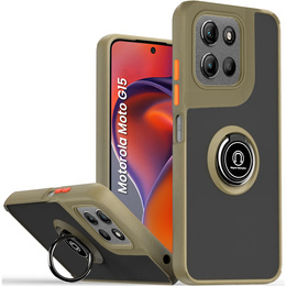 Etui do Motorola Moto G15 / Motorola Moto G15 Power, Frosted Ring, zielone