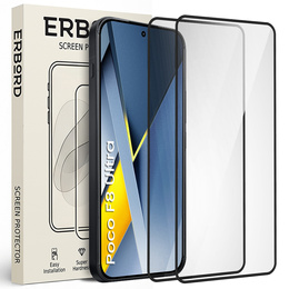2x Szkło Hartowane do Xiaomi Poco F8 Ultra, ERBORD 3D pełne, szybka na cały ekran