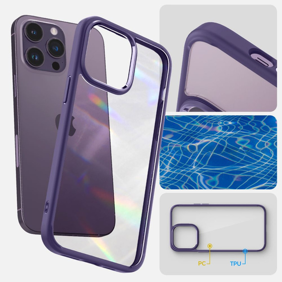 Etui Spigen do iPhone 14 Pro, Ultra Hybrid, fioletowe