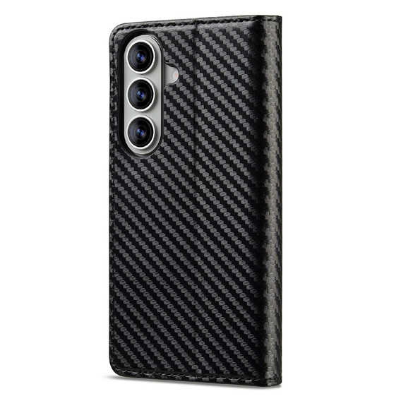 Etui z klapką do Samsung Galaxy A57 5G, Carbon LC.IMEEKE, czarne