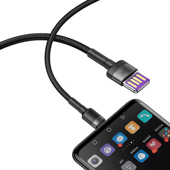 Baseus kabel Cafule HW QC 1 m 40 W USB-A na USB-C - Szaro-Czarny