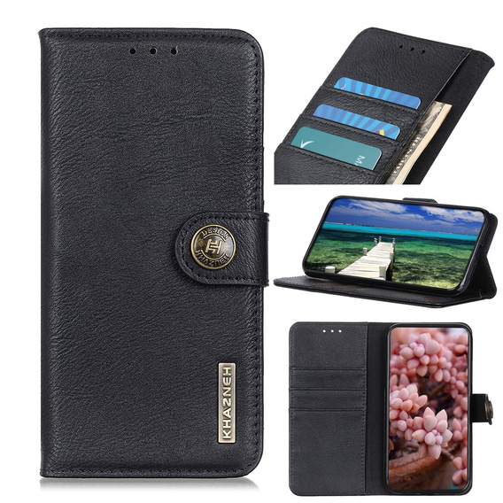 Etui Wallet do Oppo Reno6 Pro 5G / Pro+ 5G, KHAZNEH, Black