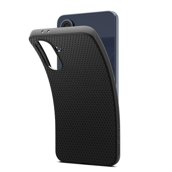 Etui Spigen do Samsung Galaxy A36 5G, Liquid Air, czarne + Szkło Hartowane 9H