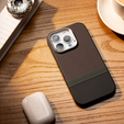 Etui BENKS Kevlar do iPhone 16 Pro, Magnetic Armor Pro Prestige Kevlar 600D Y065, do MagSafe, aktywny przycisk – brązowe