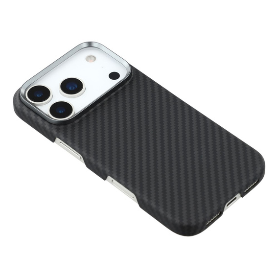 Etui do iPhone 17 Pro, włókno karbonowe, do MagSafe, czarne