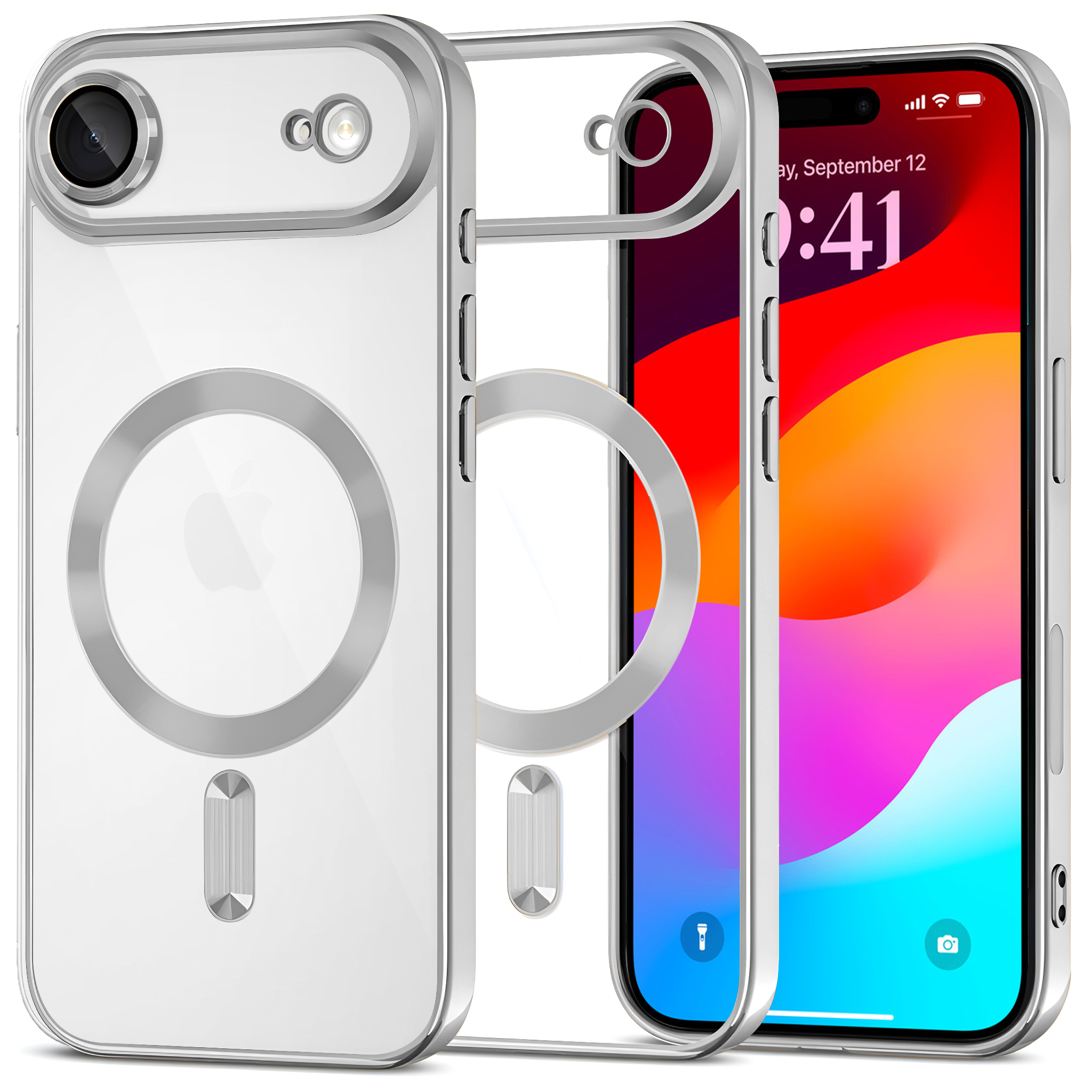 Etui do iPhone Air, Electro MagSafe, srebrne