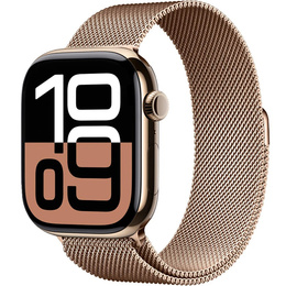 Bransoleta Milanese do Apple Watch 1/2/3/4/5/6/7/8/9/10/11/SE 38/40/41/42mm, Różowe złoto