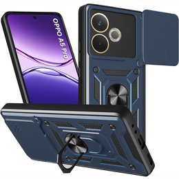 Etui pancerne do Oppo A5 Pro 5G, CamShield Slide, niebieskie