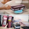Etui CASEME do Samsung Galaxy Z Fold6 5G, RFID Leather Wallet, z paskiem na ramię, czerwone