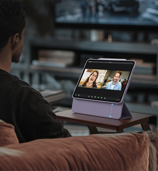 Dexnor iPad Pro 13" 2024 (7 gen.) – magnetyczne etui z funkcją podstawki - fioletowe
