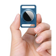 Etui do Apple AirTag, aluminiowe, z karabińczykiem, niebieskie