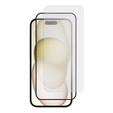 2x Szkło + szybka na aparat żółta do iPhone 15, ERBORD Hartowane 9H/3D