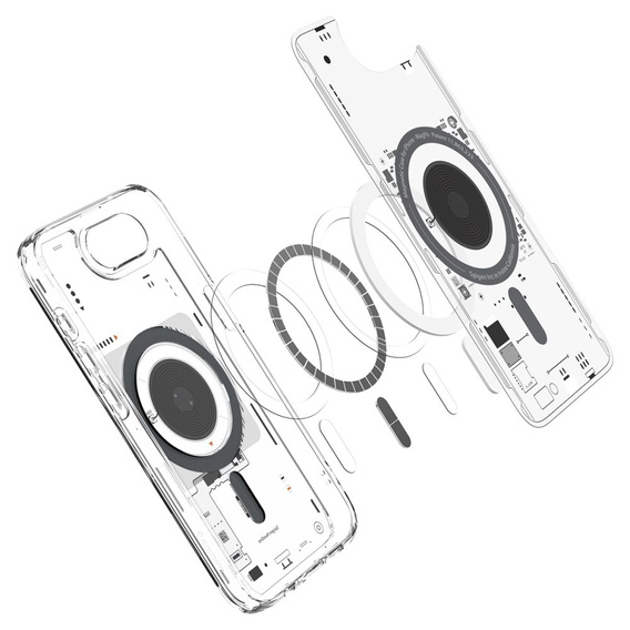Etui z MagSafe Spigen do iPhone 16E, Ultra Hybrid, Neo One, Szare