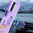 Etui do Samsung Galaxy A14 4G/5G, pancerne z ringiem, fioletowe