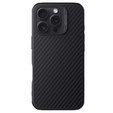 Etui do iPhone 16 Pro, pancerne Nillkin, Carbon Fiber, do Magsafe, czarne