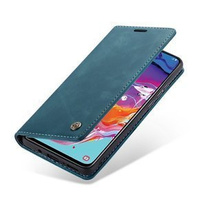 Etui CASEME do Samsung Galaxy A70, Leather Wallet Case, niebieskie