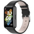 Pasek ze skóry naturalnej do Huawei Band 7, Black