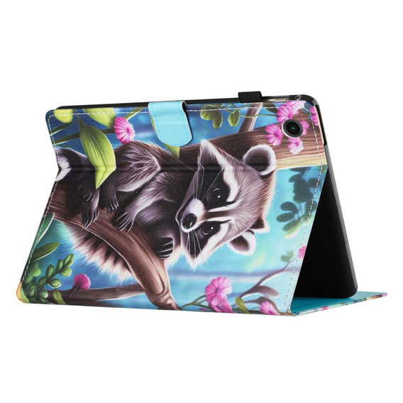 Etui do Lenovo Tab M10 Plus TB-X606F, z klapką, raccoon