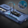 Etui do Samsung Galaxy S24+ Plus, Slide Lens Lid, Niebieskie