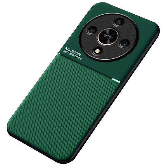 Etui do Honor Magic 6 Lite 5G, z blaszką do uchwytu magnetycznego, zielone