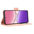 Etui z klapką do Oppo A5 Pro 5G, Card Slot, różowe