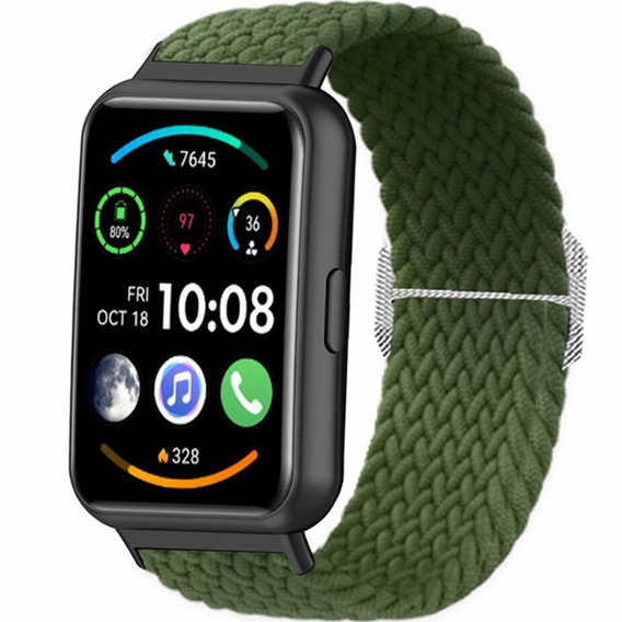Pasek nylonowy do Huawei Watch Fit 2, Zielony