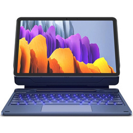 Etui z klawiaturą do Samsung Galaxy Tab S7 / S8, Dexnor Magnetic Keyboard Touchpad, niebieskie