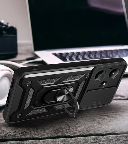 Etui pancerne do Realme GT 7 / 7T, CamShield Slide, czarne