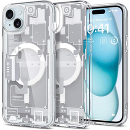 Etui z MagSafe Spigen do iPhone 15, Ultra Hybrid, Zero One, Białe