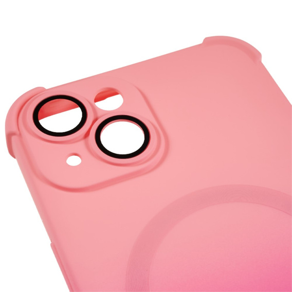 Etui silikonowe do iPhone 13, Gradient Magnetic, do MagSafe, różowe