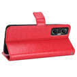 Etui z klapką do Infinix Hot 20 5G, Crazy Horse Wallet, czerwone
