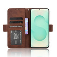Etui z klapką do Samsung Galaxy S25 Edge, Card Slot, brązowe