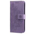 Etui z klapką do Honor Magic 6 Lite 5G, Mandala, fioletowe