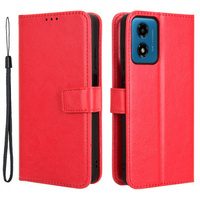 Etui z klapką do Motorola Moto G24 / G24 Power / G04, Crazy Horse Wallet, czerwone