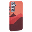 Etui do Samsung Galaxy S25+ Plus, Carbon Fiber MagSafe, pomarańczowe