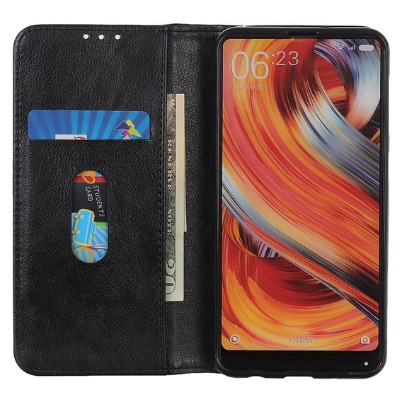 Etui z klapką do Samsung Galaxy S25 Ultra, Split Leather, czarne