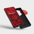 Etui pancerne do Honor Magic 6 Lite 5G, CamShield Slide, czerwone
