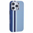 Etui do iPhone 16 Pro Max, Carbon Fiber MagSafe, niebieskie