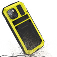 Etui do iPhone 15, R-JUST, pancerne, żółte / czarne