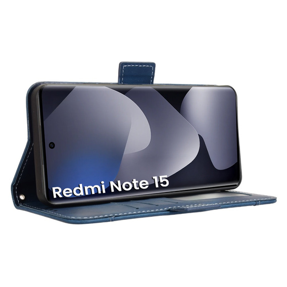 Etui z klapką do Xiaomi Redmi Note 15 5G / Poco M8 5G, Card Slot, niebieskie