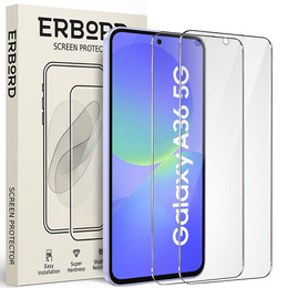2x Szkło Hartowane do Samsung Galaxy A36 5G, ERBORD 9H Hard Glass, szybka