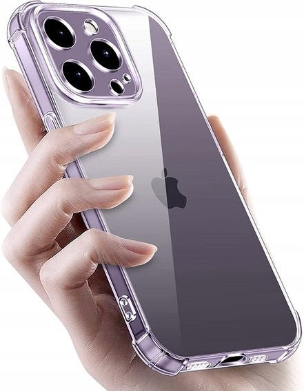 Etui do iPhone 15 Pro, Anti-Shock, przezroczyste + Szkło 9H