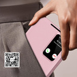 Etui z klapką do Samsung Galaxy S24 FE, Smart View Wallet, różowe